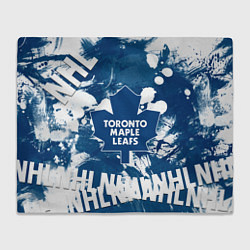 Плед флисовый Торонто Мейпл Лифс, Toronto Maple Leafs, цвет: 3D-велсофт