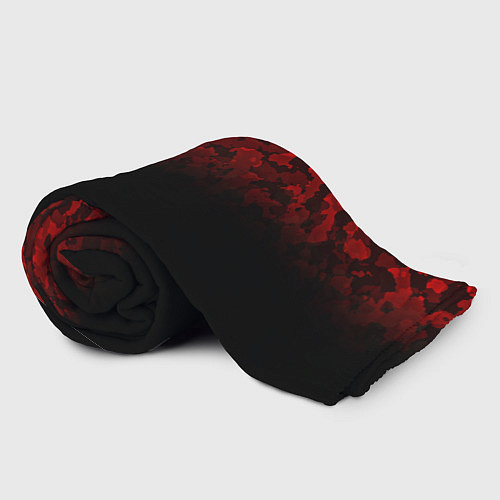 Плед BLACK RED CAMO RED MILLITARY / 3D-Велсофт – фото 2