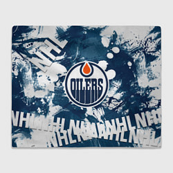 Плед флисовый Эдмонтон Ойлерз Edmonton Oilers, цвет: 3D-велсофт