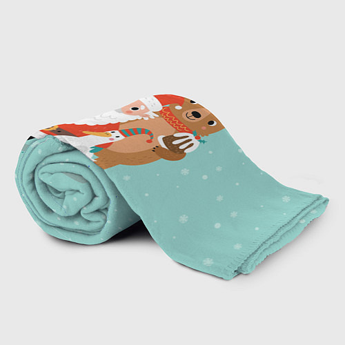 Плед Звери и Дед Мороз 2 / 3D-Велсофт – фото 2