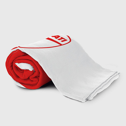 Плед DUCATI WHITE RED STYLE LOGO / 3D-Велсофт – фото 2