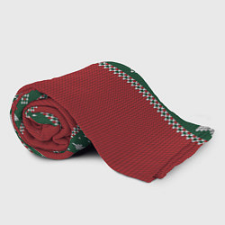 Плед флисовый Knitted Christmas Pattern, цвет: 3D-велсофт — фото 2