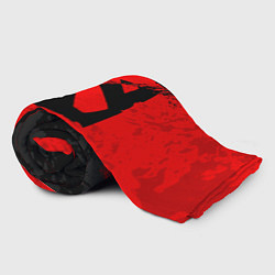 Плед флисовый DOTA 2 RED BLACK LOGO, БРЫЗГИ КРАСОК, цвет: 3D-велсофт — фото 2