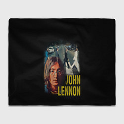 Плед флисовый The Beatles John Lennon, цвет: 3D-велсофт
