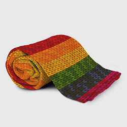 Плед флисовый Вязаная радуга, цвет: 3D-велсофт — фото 2