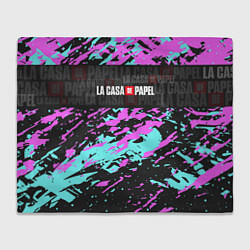 Плед флисовый La Casa de Papel Logo Надпись, цвет: 3D-велсофт