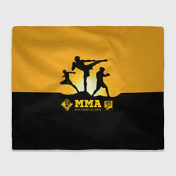 Плед флисовый ММА Mixed Martial Arts, цвет: 3D-велсофт