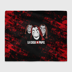 Плед флисовый БУМАЖНЫЙ ДОМ СЕРИАЛ LA CASA DE PAPEL BELLA CIAO, цвет: 3D-велсофт