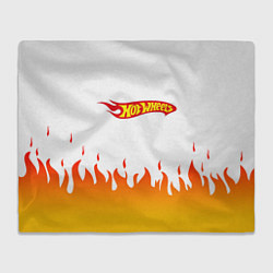 Плед флисовый Hot Wheels Logo Fire, цвет: 3D-велсофт