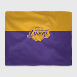 Плед флисовый LAKERS LINE HEXAGON SPORT, цвет: 3D-велсофт