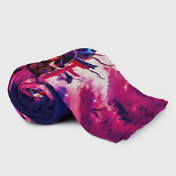Плед флисовый Шогун райден под деревом лисы Геншин Импакт, цвет: 3D-велсофт — фото 2