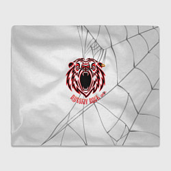 Плед флисовый Бардак -Русский рок с паутиной, цвет: 3D-велсофт