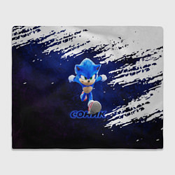Плед флисовый Sonic со скоростью звука, цвет: 3D-велсофт