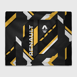 Плед флисовый RENAULT GEOMETRY SPORT, цвет: 3D-велсофт