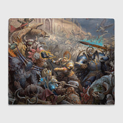 Плед флисовый Битва Рыцарского ордена Империи, цвет: 3D-велсофт