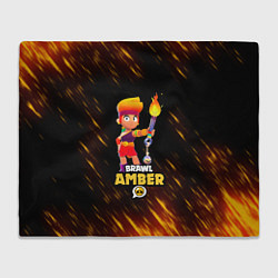 Плед флисовый Brawl Stars - Amber, цвет: 3D-велсофт