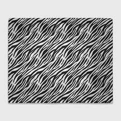 Плед флисовый Чёрно-Белые полоски Зебры, цвет: 3D-велсофт