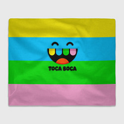 Плед флисовый Toca Boca Logo Тока Бока, цвет: 3D-велсофт