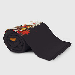 Плед флисовый Каэдэхара Кадзуха с листочком в руках Геншин, цвет: 3D-велсофт — фото 2