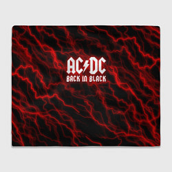 Плед флисовый ACDC Разряды молнии, цвет: 3D-велсофт