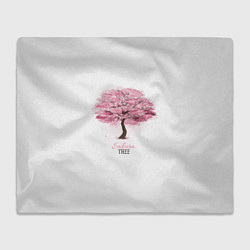 Плед флисовый Sakura Tree, цвет: 3D-велсофт