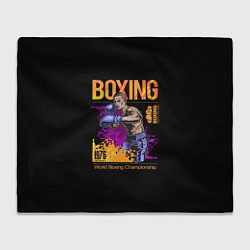 Плед флисовый BOXING - Бокс, цвет: 3D-велсофт