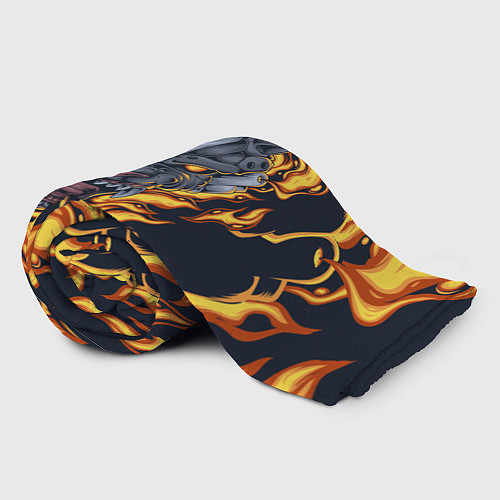 Плед Маска тигра в огне / 3D-Велсофт – фото 2