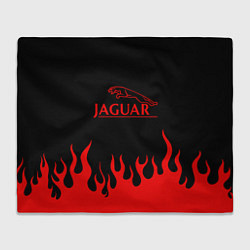 Плед флисовый Jaguar, Ягуар огонь, цвет: 3D-велсофт