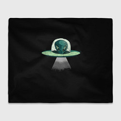 Плед флисовый Инопланетный гость, цвет: 3D-велсофт