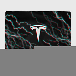 Плед флисовый Tesla Glitch молнии, цвет: 3D-велсофт