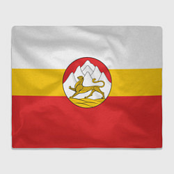 Плед флисовый Северная Осетия Алания Флаг, цвет: 3D-велсофт
