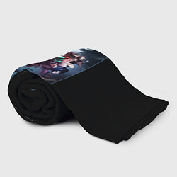 Плед флисовый Клинок, рассекающий демонов - плакат, цвет: 3D-велсофт — фото 2