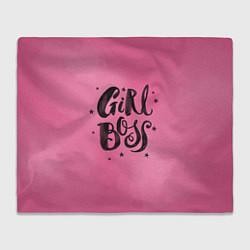 Плед флисовый Girl Boss!, цвет: 3D-велсофт