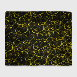 Плед флисовый Yellow Ripple Желтая Рябь, цвет: 3D-велсофт