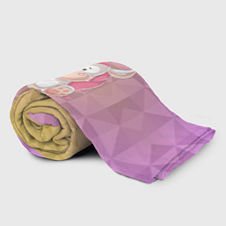Плед флисовый Единорог с розовыми волосами, цвет: 3D-велсофт — фото 2