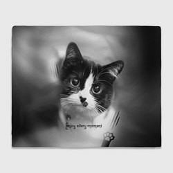 Плед флисовый Enjoy every moment - Наслаждайся каждым моментом, цвет: 3D-велсофт