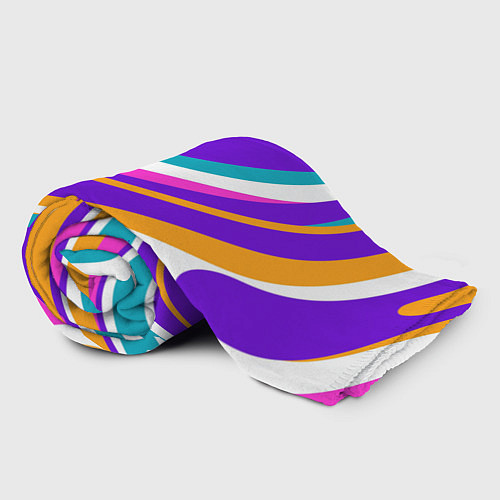 Плед Абстрактные линии цвета / 3D-Велсофт – фото 2