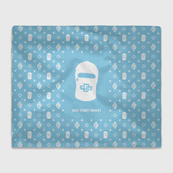 Плед флисовый Узор Sky Blue Dope Ski Mask Dope Street Market, цвет: 3D-велсофт