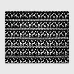 Плед флисовый Черно-белые Жирафы, цвет: 3D-велсофт