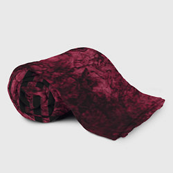 Плед флисовый Мраморный бордовый текстурированный узор, цвет: 3D-велсофт — фото 2