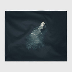 Плед флисовый Душа природы - волк, цвет: 3D-велсофт