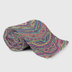 Плед флисовый Разноцветный узор Калейдоскоп Абстракция, цвет: 3D-велсофт — фото 2