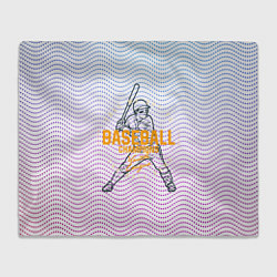 Плед флисовый Американский бейсбол, цвет: 3D-велсофт