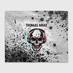 Плед флисовый Thomas Mraz - ЧЕРЕП - Краска, цвет: 3D-велсофт