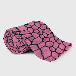 Плед флисовый Шерсть розового жирафа, цвет: 3D-велсофт — фото 2