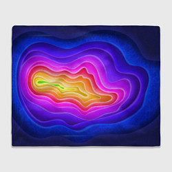 Плед флисовый Растекание красок, цвет: 3D-велсофт