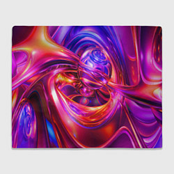 Плед флисовый Abstract color neon composition Абстрактная неонов, цвет: 3D-велсофт