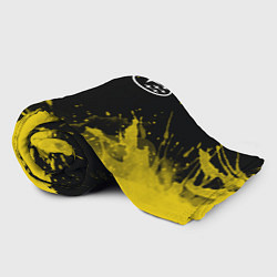 Плед флисовый СУБАРУ - SUBARU Желтые пятна, цвет: 3D-велсофт — фото 2