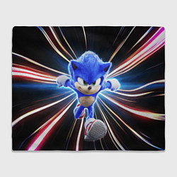 Плед флисовый Speed Sonic, цвет: 3D-велсофт