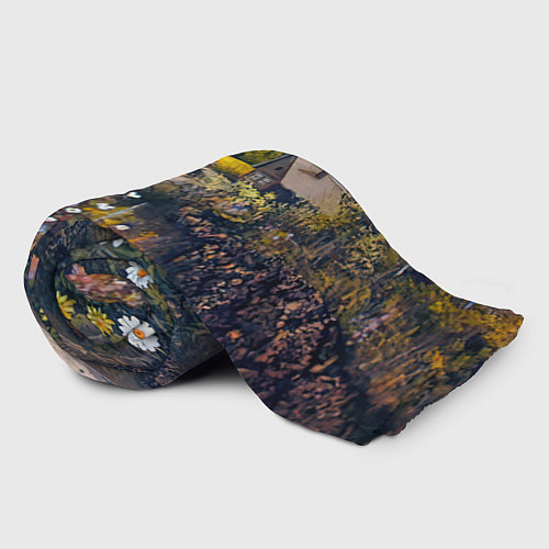 Плед Домик в цветущем лесу / 3D-Велсофт – фото 2